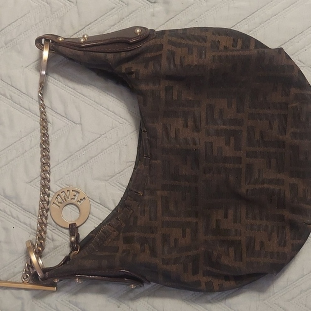 COPY - Authenticated Fendi Zucca Canvas Chef Hobo Bag Small
